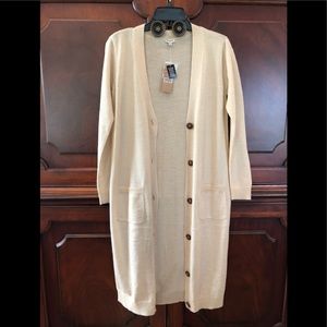 Light weight, light beige full length sweater